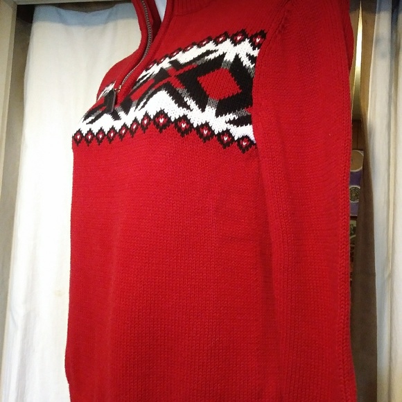 CHAPS Ralph Lauren red sweater w L 14-16 - Picture 3 of 8